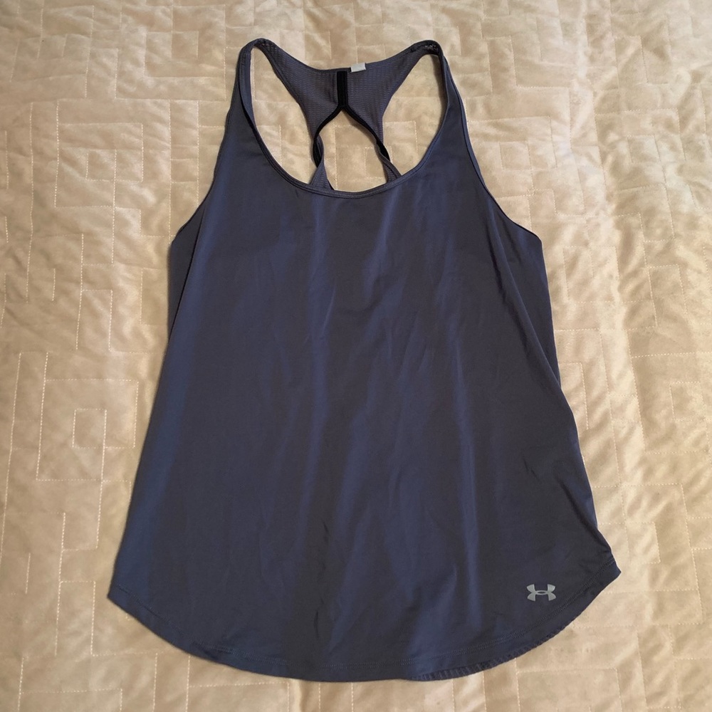 Under Armour Twisted Back Grey Tank